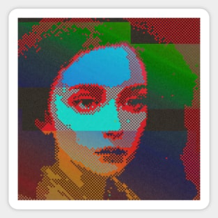 UGLY - Glitch Aesthetic Retro Pixel Face Sticker